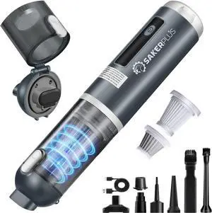 Mini Vacuum Cleaner,Cordless Car Vacuum, 4 in 1 Mini Vacuum Cleaner High Power 16000PA Suction Handheld Vacuum,Portable Vaccum with HEPA Filter for Cars,Desktop,Home HL159