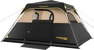 Camping Tent 4/6/8/10 Person Instant Cabin Tent Setup in 60 Seconds with Rainfly & Windproof Portable with Carry Bag for Family Camping & Hiking
