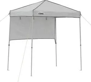 Instant Straight Leg Canopy Tent with Adjustable Sun Wall, 6 ft x 4 ft , Gray