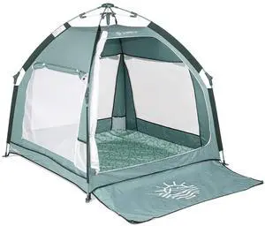 Go with Me Villa Portable Tent and Playard | Kids Tent and Playhouse | Indoor and Outdoor | Green Garden