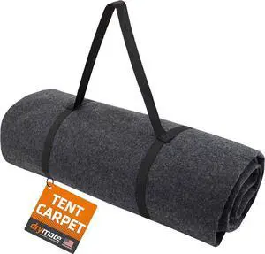 Tent Carpet Mat, Protective Waterproof Liner Keeps You Warm & Dry, Camping Floor Rug Accessory, Durable, Lightweight, Soft & Comfortable, Trimmable Material (USA Made) (Charcoal)
