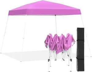 Outdoor 8x10 Ft Pop Up Canopy Tent,Portable Instant Folding Shelter Gazebos, Patio Canopy with Carrying Bag, Pink.
