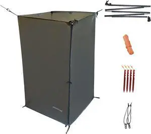 Portable Privacy Shower Tent with Pole, Ultralight Camping Shower Shelter Portable Toilet Tent Bathroom Tent Privacy Changing Dressing Room for Outdoor Use Camping Hiking Backpacking