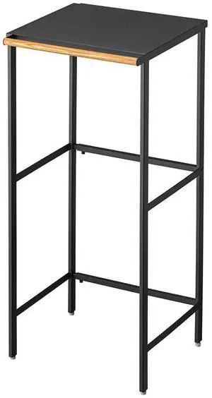 5327 Telescopic Trash Can Top Rack, Black, Approx. W 16.7 x D 16.7 x H 35.4 inches (42.5-76 x 42.5 x 90 cm), Tower Kitchen Rack with Hooks