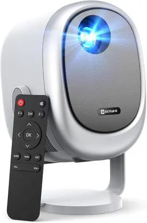 Projector with WiFi and Bluetooth,360° Rotatable & Auto Keystone,  H1 Mini Portable Projector Support 1080P HD Movie Projector, E-Focus, 500 ANSI Home Proyector Small Outdoor Projector