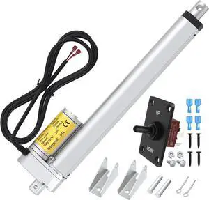 Fast Linear Motion Actuator 10mm/s 12V Linear Actuator, 10" Stroke 330lb (1500N) Heavy Duty Actuator 12V with Controller for TV Lifting Sofa Table