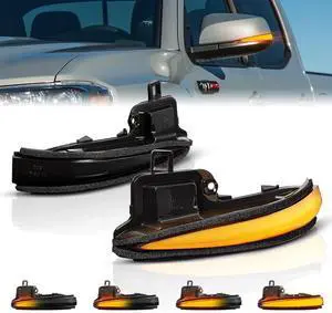 Dynamic Sequential led Turn Signal Lights Assembly Amber Rear View Side Mirror Marker Indicator Lamps, forT-oyota Tacoma 2016-2022, RAV4 MK5 XA50 2019-2023, Highlander MK4 XU70 2020-2023