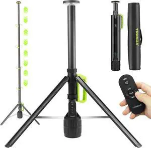 Telescopic Camping Light, 3000LM LED Work Lights on Stand, 8.4 FT Hight Light Ranger 80 FT Portable Outdoor Light, Quick Setup Tripod Light for Outdoor, Jobsite, Emergency