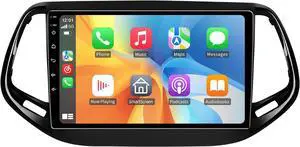 5GWiFi Upgrade 4GB+32GB Android 13 Car Radio Stereo for Jeep Compass 2017-2020 with Wireless Carplay&Android Auto 10.2 Inch Touch Screen WiFi GPS Bluetooth Backup Camera