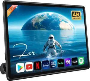 13.5 Inch Android Car Headrest Monitor for Back Seat, Wireless Phone Mirroring Touch Screen Headrest TV, Rear Seat Entertainment System with WiFi/Bluetooth/HDMI/USB, 4G+64G