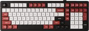 GK GAMAKAY TK101 98% Mechanical Keyboard with Number Pad, Hot Swappable, Pre-lubed Linear Switches, Tri-Mode Bluetooth/2.4GHz/USB-C 101 Keys RGB Backlit Gaming Keyboard (Black&Red, Saturn Swicth)