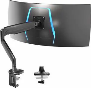Premium Aluminum Heavy Duty Single Monitor Arm for Ultrawide Monitor up to 40 inches and 30 lbs, Desk Mount Stand, Pneumatic Height, Max VESA 100x100, Black, STAND-V110Q