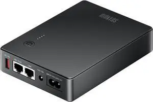 Mini UPS Battery Backup with Gigabit POE for Router, Modem, Security Camera, Input AC Output 5V USB 12V DC and 48V POE (1000Mbps)
