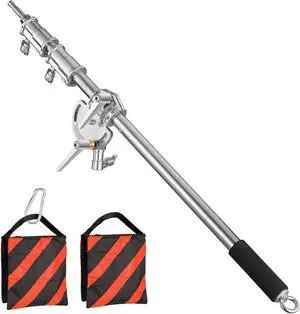 Pro Heavy Duty Extension Boom Arm Bar for Photography C Stand and Light Stand,Adjustable 42-97inch Crossbar Holding Arm with Sand Bag for Softbox,Strobe,Monolight,LED Video Light,Reflector ect.