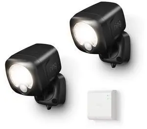 Smart Lighting  Spotlight, Battery-Powered, Outdoor Motion-Sensor Security Light, Black (Starter Kit: 2-pack)