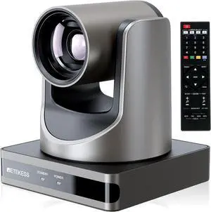 TC202 PTZ Camera 12x Optical Zoom, 16x Digital Zoom, AI AutoTracking, Works with Skype, OBS, YouTube,Video Conferencing System for Church Worship and Event