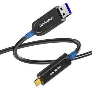 USB A to USB C Fiber Optic Cable 65 FT, 10Gbps USB 3.2 Gen2 Extension Cable with German SiliconLine Chip, Ultra Slim & Long Distance for Logitech 4K Camera,VR/AR,Video Conference USB A to USB C Fiber Optic Cable 65 FT, 10Gbps USB 3.2 Gen2 Extension Cable with German SiliconLine Chip, Ultra Slim & Long Distance for Logitech 4K Camera,VR/AR,Video Conference