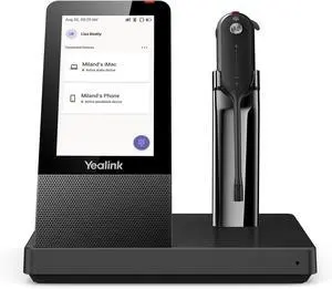 WH67 Wireless DECT Headset Upgrade,Teams Certified,Compatible with Desk Phone, PC, Mobile Phone, Office Single Ear (Mono) Bluetooth Headset, Noise Cancelling Mic,394ft Range,8H Talk Time