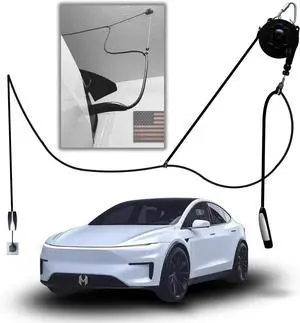 ChargeFlex Universal EV Overhead Retractable Cable Organizer Management System for Tesla and Other EVs (Made in USA) for All Level 2 Chargers - Mounts to Ceiling and Wall - Reinforced Steel Cord