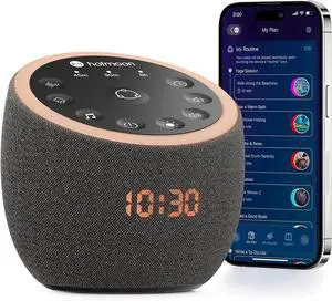 Cocoon Pro 2 Sound Machine 388 Soothing Sounds for Babies & Adults, Smart Night Light, Sleeping Timer, App Control, White Noise Green Noise Maker, Nature Rain Ocean Sound, Plug-in