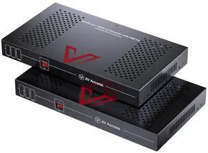 AV Access 4K DisplayPort 1.2a KVM Extender DP Over Ethernet HDBaseT 3.0 PoE, Uncompressed 4K Transmission up to 100m/330ft, 144-240Hz, 4*USB 2.0 Ports, 2-Way Audio, Zero Latency (4KEX100-DP-Pro)