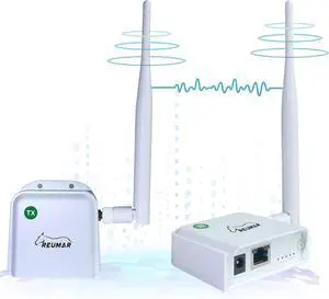 WiFi HaLow, Wireless Bridge 802.11ah, Wi-Fi Halo Point-to-Point Long Range Wireless Access with 2 DBi High-Gain Antenna, Ethernet Air Bridge Repeater Supports 2600 feet Outdoor Transmission Distance