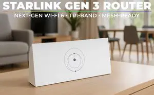 Starlink Router 3rd Gen WiFi 6, Your All-in-One Repeater and Mesh Solution for Every Starlink Hardware Model!