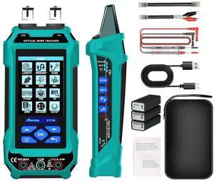 Network Cable Tester, ET738  2 in 1 Cable Tester with Digital Multimeter Functions Design of 6dBm to 70dBm Optical Power Meter with 3.2" LCD