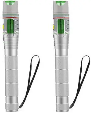 2PCS 100KM Visual Fault Locator for Fiber Optic Cables, VFL Supports FC/ST/SC Interfaces, Long-Range Fault Finder, Fiber Light Pen Tester, High-Precision OTDR Mapping Tool for FTTH, Telecom, Datacom