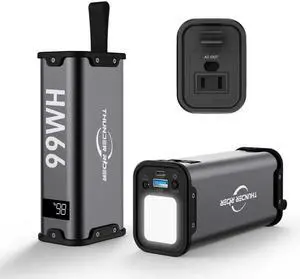 Portable Power Station 99.99Wh Camping Lithium Battery Solar Generator Large Power Bank with AC Outlet 70W for Home Backup Outdoor Emergency RV Van Hunting