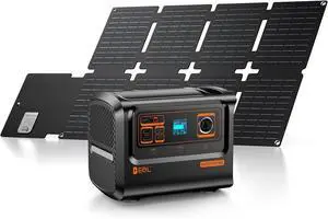 Booster 300W Portable Power Station with 40W Solar Panel, 300W AC/60W USB-C Fast Charging, Solar Generator for Outdoor Adventures, 238Wh LiFePO4 Battery Bank for Camping, Home Backup & Emergencies