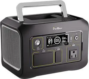 Portable Power Station 300W(Peak 500W), 288Wh (90,000mAh) Solar Generator with 110V Pure Sine Wave AC Outlet, lifepo4 Battery Portable Power Bank for Outdoor Camping, Traveling, and Emergencies