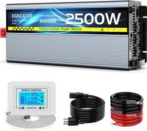 Sump Pump Battery Backup System, Safe Back Up System for Emergency and Power Outage, Sump Pump Backup Power Supply with LCD Screen Remote Controller, Auto Switching