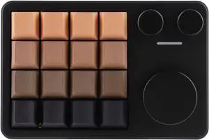 Cybrix 16 VIA Programmable Macro Pad - 16 Keys + 3 Knobs, Type-C Wired Aluminum Numpad, Hot-Swappable PCB, RGB Backlight, Lightweight & Portable Numeric Keypad for Windows & Mac (Black)
