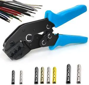 Aglet Crimping Tool, Shoelace Aglets Tool, Aglets For Shoelaces, Repair Shoe Lace Tips Replacement End Comes With 160 pcs Metal Aglets Installation Tool Adaptation 3/4/4.5 mm Aglets (Blue)
