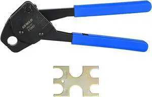 1/2-inch Pex Pipe Angle Head Crimping Tool - for Copper Ring with Go-No-Go Guage,(TOOL038)