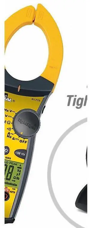 IDEAL Electrical 61-775 1000 Amp TightSight Clamp Meter AC/DC with TRMS, True RMS Current and Voltage, CATIII for 1000V, CATIV for 600V Yellow