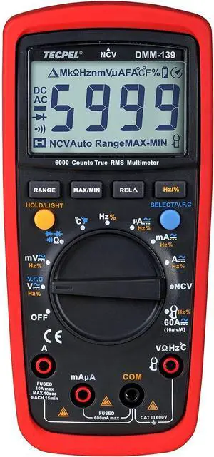 DMM-139 Digital Pocket Handheld Multimeter True RMS VFC Measurement