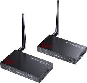 AV Access Wireless HDMI Transmitter and Receiver with HDMI Loop Out, 200m/656ft Wireless AV Extender Kit, 1080P@60Hz, Wired Mode Option, IR Control, Low Latency, Ideal for Home Theater & Projector