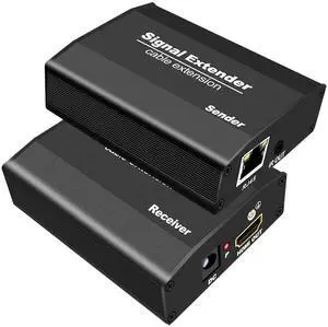 HDMI Over Cat5e Extender, 1080P@60Hz HDMI Extender Over Ethernet Up to 170M/558ft, Over Cat6 Near Zero Latency, Support 1 Transmitter to Multiple