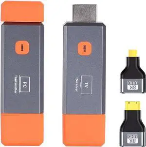 Wireless HDMI Transmitter and Receiver, 328FT/100M 2.4G/5G Wireless HDMI Extender, 4K Decode 1080P Output, for Streaming Video and Audio from Laptop/PC/TV Box/Projector/PS4/PS5 to Monitor/TV.
