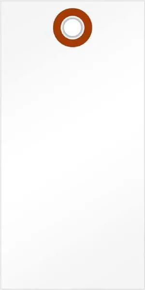 4.75 x 2.375 inch Blank White Shipping Tags with Metal Eyelet (Size-5), 7.5 mil HDPE Plastic, Writable, Pack of 1000 (No Wires)