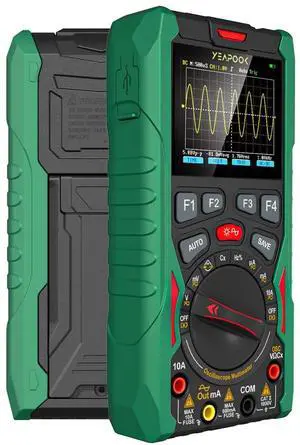 3 in 1 Handheld Digital Oscilloscope Multimeter Portable Oscilloscopes, 12MHz Bandwidth, 50MSa/s Sampling Rate with Multimeter and Signal Generator (YP101A)