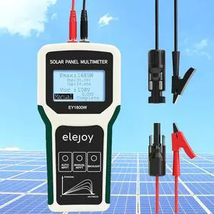 Upgrade 1800W Solar Panel Tester MPPT Photovoltaic Panel Multimeter, Smart MPPT Tools for Testing Solar PV Panel Open Circuit Voltage & Troubleshooting, LCD & Multiple Safety Protections