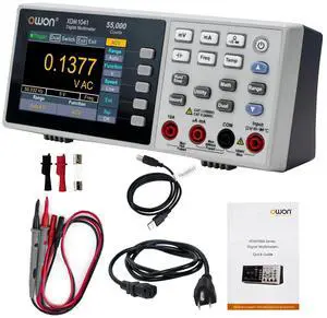 Desktop Digital Multimeter with 3.5-inch LCD Display, Measures AC/DC Current, Voltage, and Temperature with True RMS Capability,Designed for Laboratories, Instruments, and Factories XDM1041