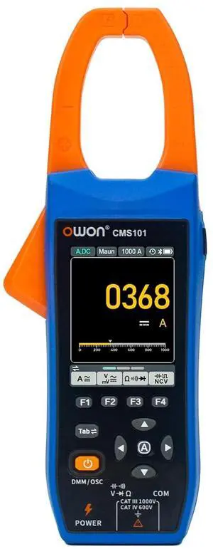 Clamp Meter 1000V AC/DC Voltage Tester 1000A Current Test with 1MHz Oscilloscope Multimeter 3 in 1 Functions Clamp Meter with 2.8-inch IPS LCD Display ( CMS101)