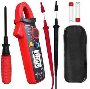 UNI T UT210e Mini Digital Clamp Meter & Phillips Screwdriver, HVAC Tool AC DC Amp Clamp Meter Multimeter Tester Voltmeter Continuity Tester Capacitor Ohmmeter & Cross Screwdriver