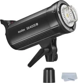 SK400II-V (New Upgrade) 400Ws Bowens Mount Photo Studio 2.4GHz GN65 Built-in LED Modeling Lamp 5600±200K Strobe Light Photography Lamp for Product/Wedding/Portrait