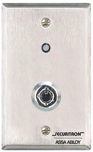 KP1 Tubular Keyswitch Momentary, SPDT, Single Gang