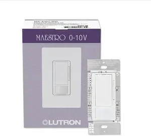 Maestro 0-10-Volt Dimmer Sensor Switch, 8A, 120-277-Volt/Single-Pole or 3-Way, Neutral Wire Optional, MS-Z101-WH, White
